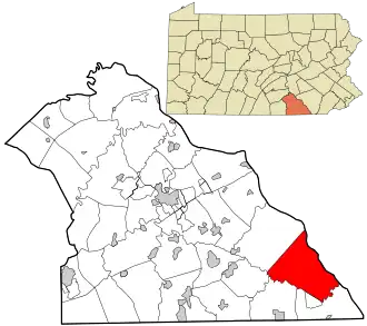 Location in York County and the state of Pennsylvania.
