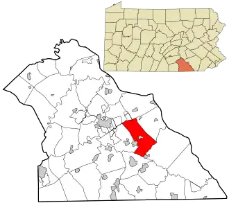 Location in York County and the state of Pennsylvania.