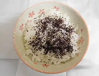 Red shiso salt (yukari) on rice