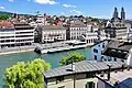 Altstadt and the Limmat as seen from Lindenhof hill