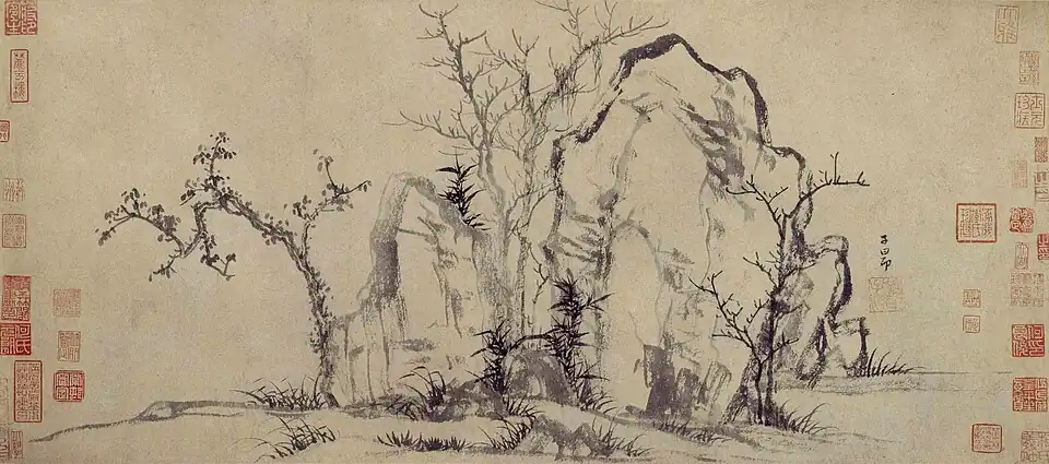 Elegant Rocks and Sparse Trees by Zhao Mengfu (1254–1322)