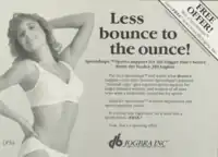 Sportshape JogBra Advertisement, 1986, emphasizes support for larger-breasted women who choose to be active.