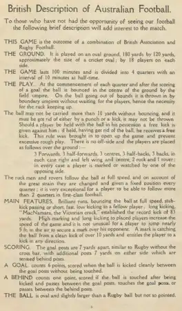 A brief description of Australian Football (p.&nbsp;5)[30]