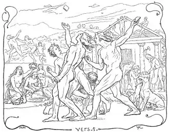 Los dioses construyen y juegan alegremente, como se describe en las primeras estrofas de Völuspá.