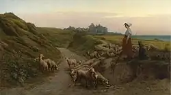 Cruce de caminos en las costas de Normandía, de Étienne Prosper Berne-Bellecour, 1864.