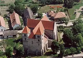 Vista aérea de la fachada