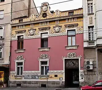 Estudio de Uros Predic construido en estilo de la Secesión de Viena, Belgrado (1908)