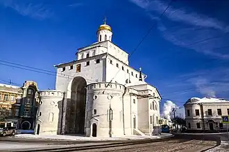 Puerta Dorada de Vladímir (1158-1164) (&nbsp;Patrimonio de la Humanidad (parte de «Monumentos Blancos de Vladímir y Súzdal», n.º ref. 633) (1992))