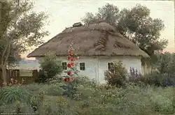 Paisaje ucraniano con cabaña (1910)