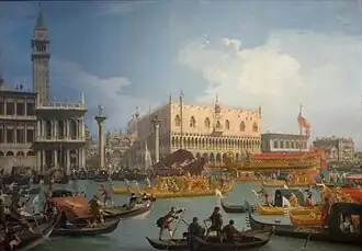 Fiesta de los esponsales entre Venecia y el Mar, de Canaletto (1729-1730)