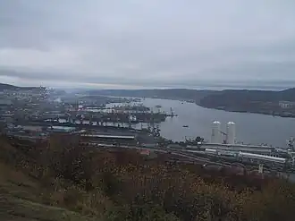 Vista del puerto de Múrmansk.
