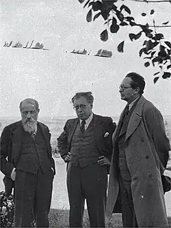 Martin Buber, Yitzhak Ben Zvi y Leo Herman en Jerusalén (1915)