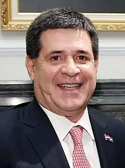 Horacio Cartes 50.º presidente de la República del Paraguay (2013-2018) 69&nbsp;años