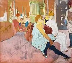 Salón de la Rue des Moulins de Henri de Toulouse-Lautrec, 1894.