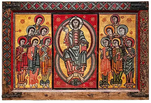 Frontal de altar de la Seo de Urgel, llamado "de los apóstoles" (es similar el frontal de altar de Ix).