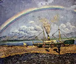 Arco iris sobre el puerto (1900), de Darío de Regoyos, Museo Nacional de Arte de Cataluña, Barcelona