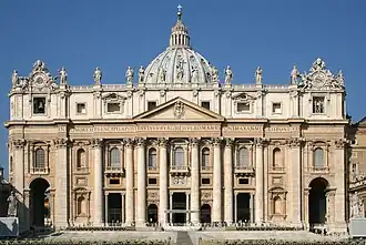 Fachada de San Pedro del Vaticano (1603-1626), de Carlo Maderno