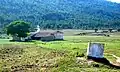 Vista general (meridional) de la «ermita de Santerón» en Algarra (Cuenca), desde la «Mesa de la Virgen», año 2012.