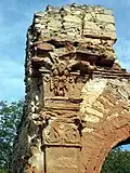 Detalle de las ruinas de la iglesia del Convento de San Guillermo, Castielfabib (Valencia).