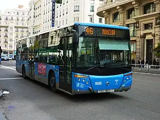 46 en Gran Vía hacia Moncloa