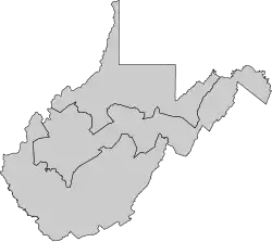 1.º distrito ubicada en Virginia Occidental