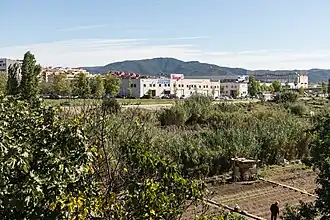 Huertos del Ripoll, al fondo, el polígono de Masachs