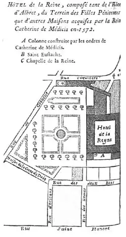 Hôtel de la Reine en 1572