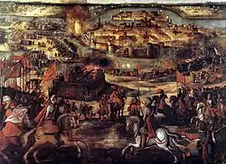 Sitio de Maastricht de 1579, parte de la colección de arte del Palacio Real de Aranjuez.