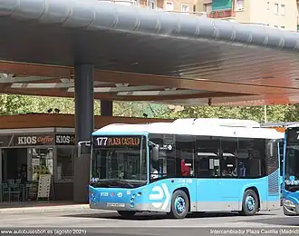 177 en Intercambiador de Plaza Castilla (Madrid) agosto 2021