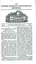 1828 Boston Medical and Surgical Journal.