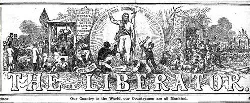 Liberator masthead, diseñado por Billings (1850)