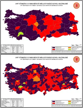Elecciones generales de Turquía de 1957