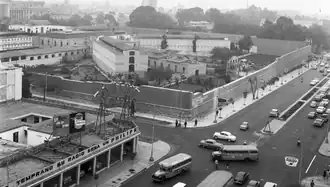 Vista panorámica de la Penitenciaría en junio de 1961, poco antes de su demolición.