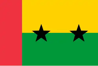 Segunda bandera propuesta de Santo Tomé y Príncipe (1974)