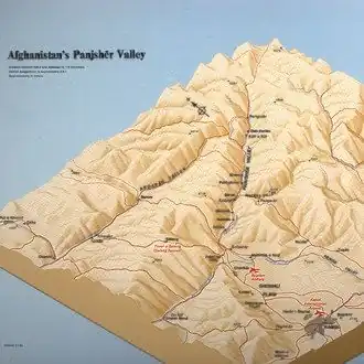 Modelo en 3D del valle de Panjshir