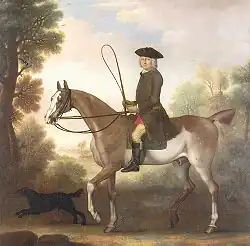 El vizconde de Gage, de caza, de autor desconocido (1743).