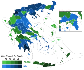 Elecciones parlamentarias de Grecia de 2000
