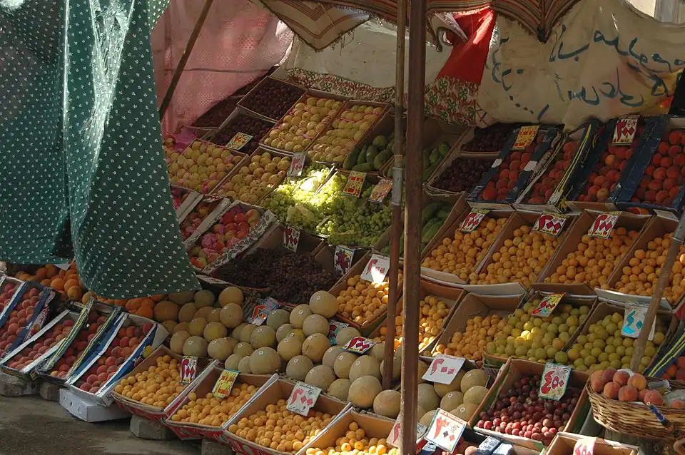Puesto de frutas en El Cairo