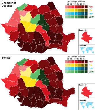 Elecciones legislativas de Rumania de 2016