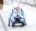 Durante la Copa del Mundo de Luge de 2019/20.
