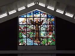 Vitral sobre con San Francisco