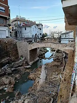 Pasarela provisional en Chiva, 22 de noviembre de 2024