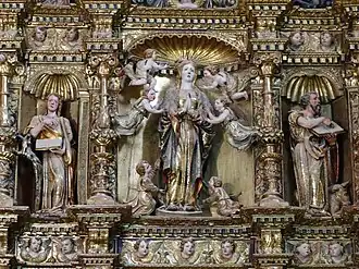 Retablo mayor; Asunción de la Virgen atribuido a Juan de Valmaseda