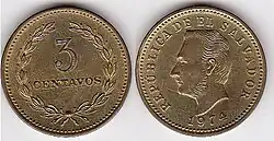 3 centavos de colón salvadoreño