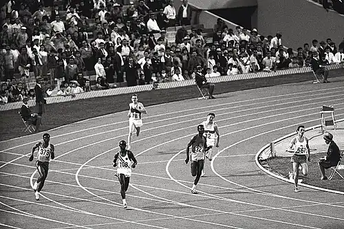 Semifinal de 400m de los Juegos Olímpicos de México 1968.