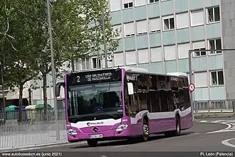 Línea 2 en la Pl. León, junio 2021