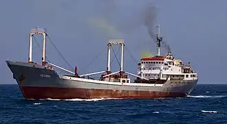 Buque mercante costero.