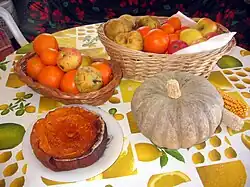 Detalle del postre tras las gachas de panizo.