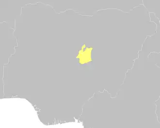 Localización de la Vidua maryae