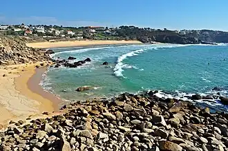 Playas de Nosa Señora, en primer plano, y de Foxos, a continuación.